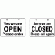 630 - Open/Closed - 300mm x 225mm