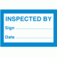 637 - Inspected By (On Rolls) - Small 51mm x 34mm