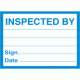 644 - Inspected By (On Rolls) - Large 97mm x 70mm